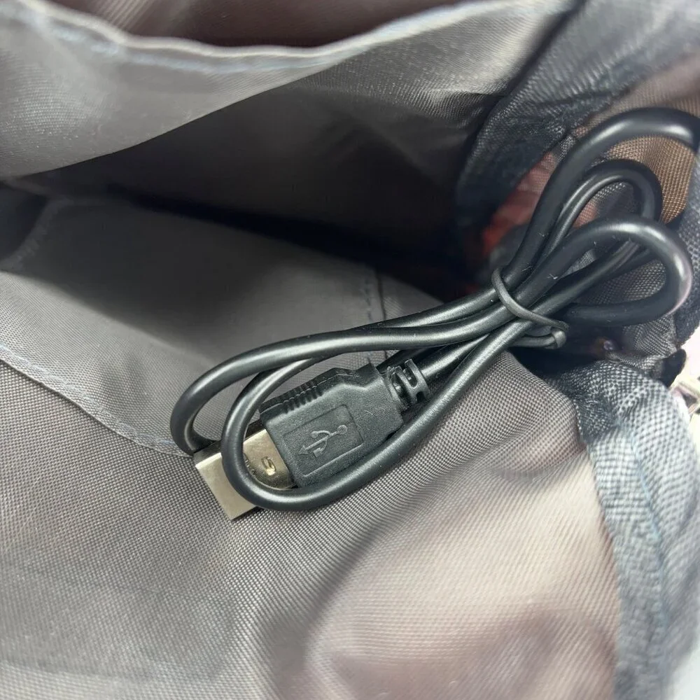 Nupouch Anti-Theft Daypack Sling Bag Pink White‎ Backpack USB Charger Handbag